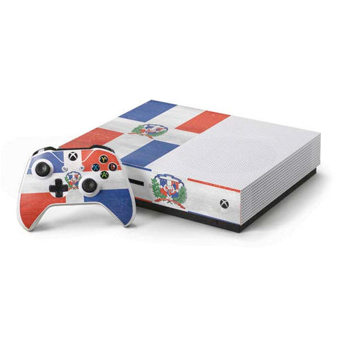 Dominican Republic Flag Distressed Xbox One Skins